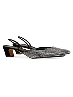 Roosevelt 40MM Crystal-Embellished Slingback Pumps