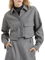 Virgin Wool Double Cloth Outerwear Jacket