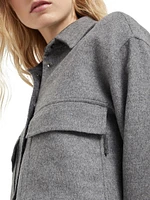 Virgin Wool Double Cloth Outerwear Jacket