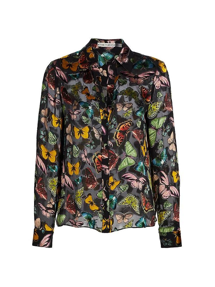 Eloise Butterflies Silk Blouse