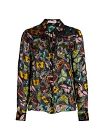 Eloise Butterflies Silk Blouse