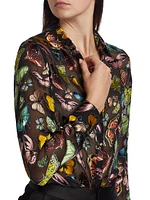 Eloise Butterflies Silk Blouse