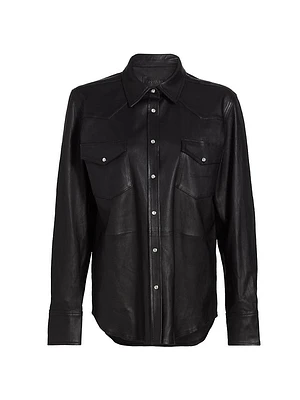 Leather Western Shirt