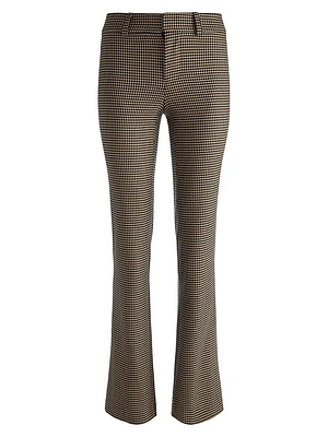 New Olivia Houndstooth Slim Flare Trousers