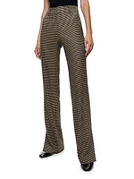 New Olivia Houndstooth Slim Flare Trousers