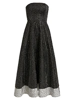 Bijou Crystal Strapless Fit & Flare Gown