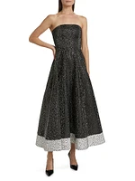 Bijou Crystal Strapless Fit & Flare Gown