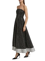 Bijou Crystal Strapless Fit & Flare Gown