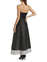 Bijou Crystal Strapless Fit & Flare Gown