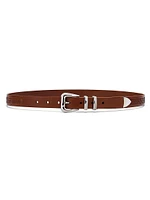 Calfskin Belt with Braided Decoration