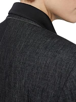 Cotton Denim Effect Twill Blazer