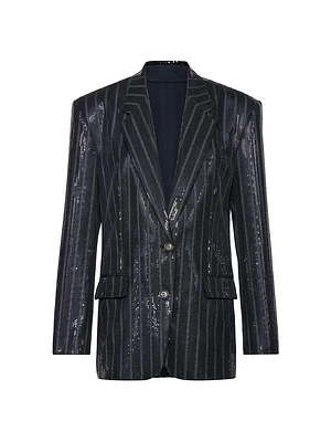 Comfort Virgin Wool Chalk Stripe Blazer