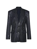 Comfort Virgin Wool Chalk Stripe Blazer