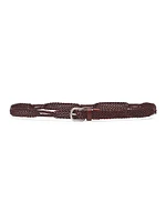 Scratched Braided Calfskin Belt