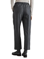 Virgin Wool and Cashmere Flannel Baggy Trousers