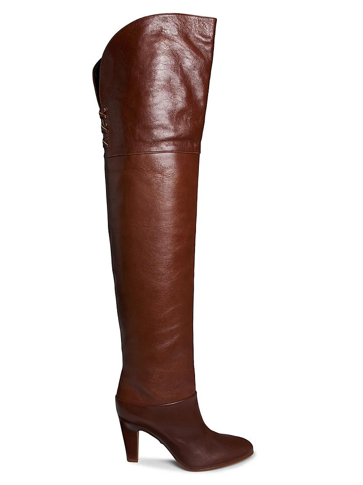 Eve 85MM Leather Over-the-Knee Boots