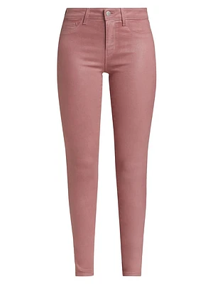 Marguerite Coated High-Rise Skinny Jeans