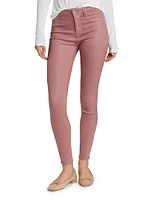 Marguerite Coated High-Rise Skinny Jeans