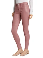 Marguerite Coated High-Rise Skinny Jeans