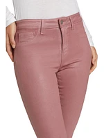 Marguerite Coated High-Rise Skinny Jeans