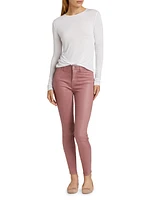 Marguerite Coated High-Rise Skinny Jeans