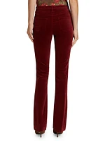 Stevie Velvet Mid-Rise Straight-Leg Jeans