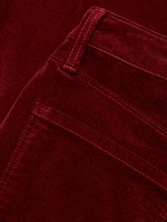 Stevie Velvet Mid-Rise Straight-Leg Jeans