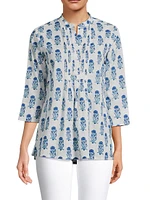 Arles Floral Cotton One-Button Shirt