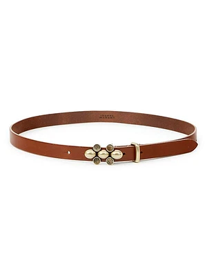 Valdez Embellished Leather Belt