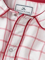 Baby's Garnet Tattersall Cambridge Coveralls