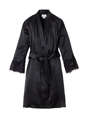 Mulberry Silk & Lace Robe