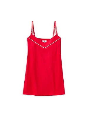 Contrast-Trimmed Cotton Maternity Tank Top