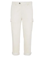 Garment Dyed Leisure Fit Trousers Cotton Corduroy