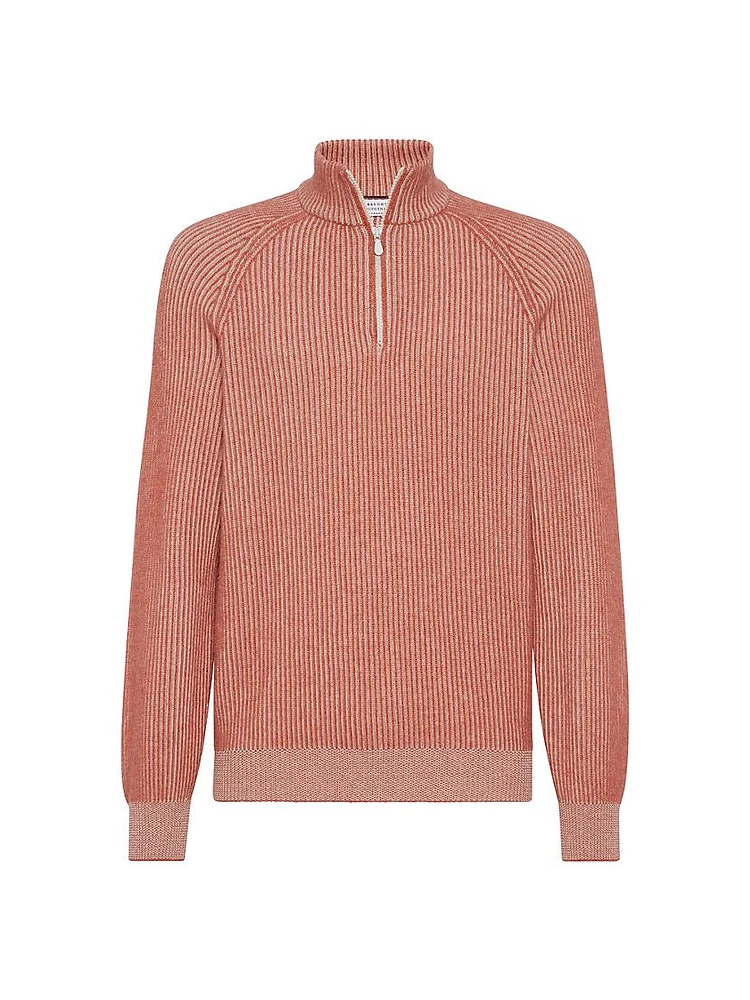 Cashmere Vanisé English Rib Turtleneck Sweater