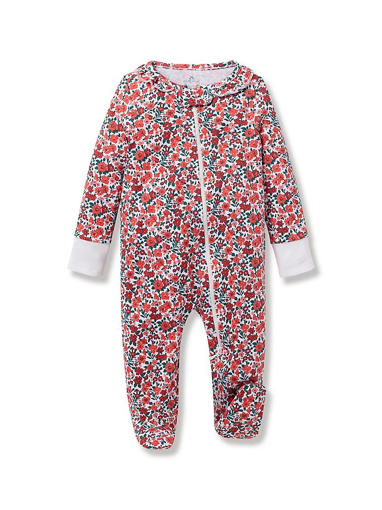 Baby Girl's Fleurs Des Bois Pima Cotton Footie