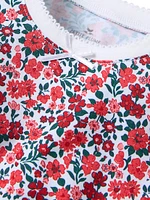 Baby Girl's Fleurs Des Bois Pima Cotton Footie