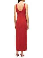 Portrait Scoopneck Maxi Dress