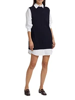 Fern Cashmere Poplin Mini Shirtdress