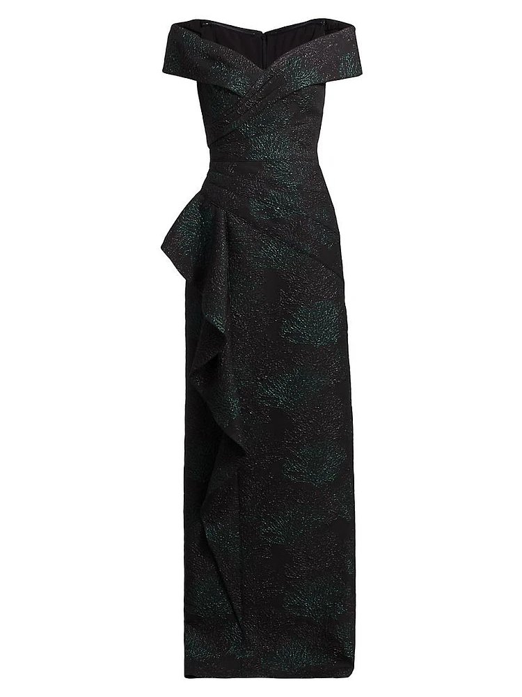 Jacquard Portrait Gown