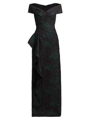 Jacquard Portrait Gown