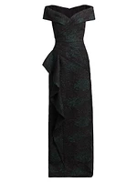 Jacquard Portrait Gown
