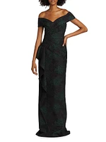 Jacquard Portrait Gown