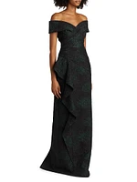 Jacquard Portrait Gown