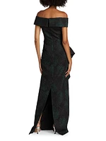 Jacquard Portrait Gown