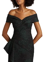 Jacquard Portrait Gown
