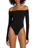 Anna Off-The-Shoulder Long-Sleeve Bodysuit