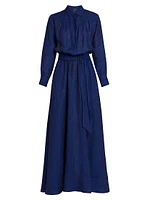Linen Tie-Waist Shirtdress