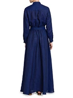 Linen Tie-Waist Shirtdress
