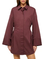 Cindy Stretch-Cotton Shirt Minidress