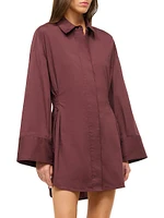 Cindy Stretch-Cotton Shirt Minidress